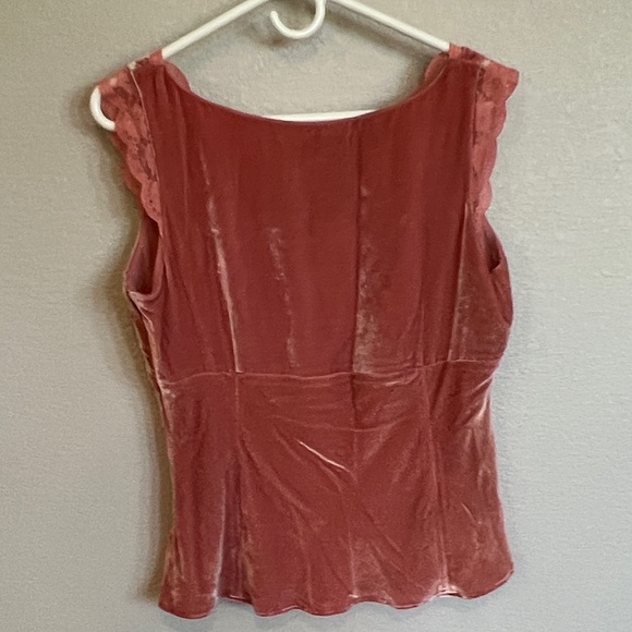 LOFT Pink Lace Trim Tank Top - Picture 3 of 4